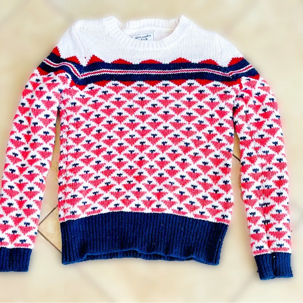 Vintage Abercrombie Fitch Sweater Fair Isle Ski - Picture 1 of 3